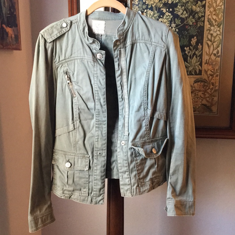 Sanctuary medium green cargo style fitted jacket